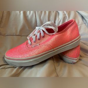 Pink Glitter Vans Size 6 Junior